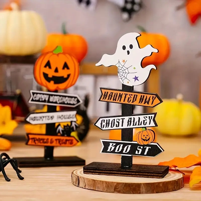 Halloween Wooden Decorative Tabletop Ornament