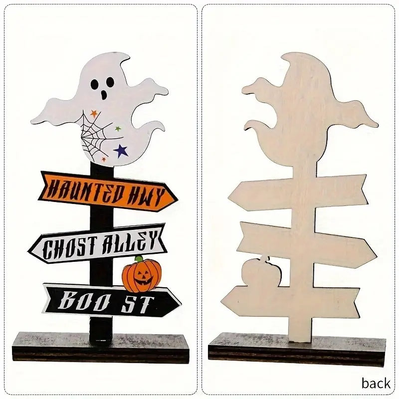 Halloween Wooden Decorative Tabletop Ornament