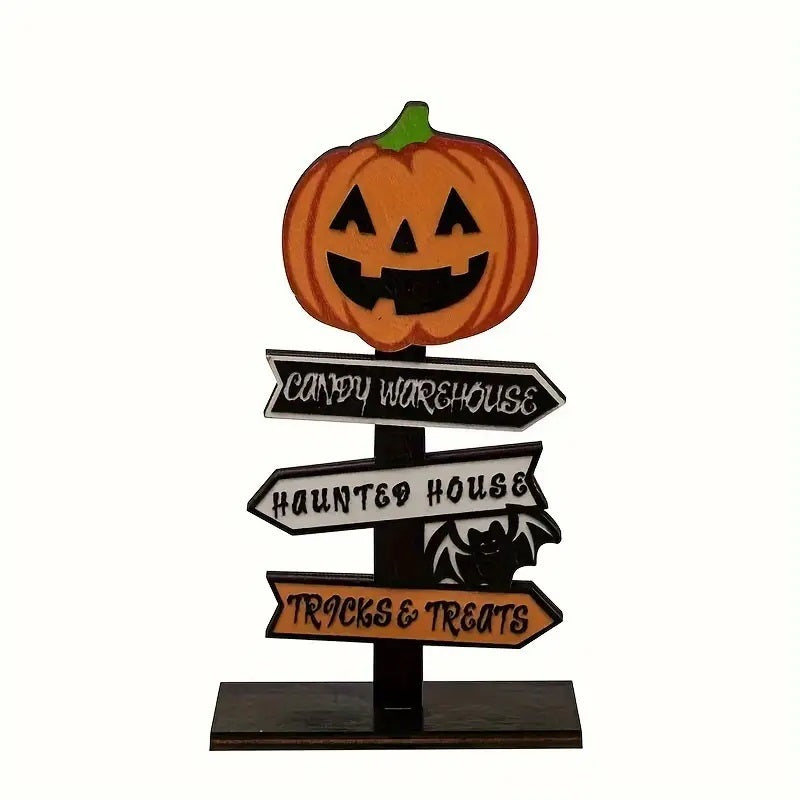 Halloween Wooden Decorative Tabletop Ornament