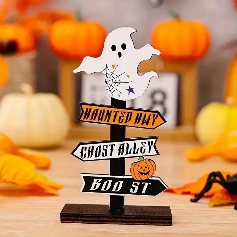 Halloween Wooden Decorative Tabletop Ornament