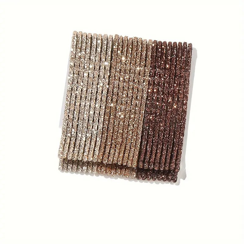 Set of 24 Sparkling Gradient Hair Clips.