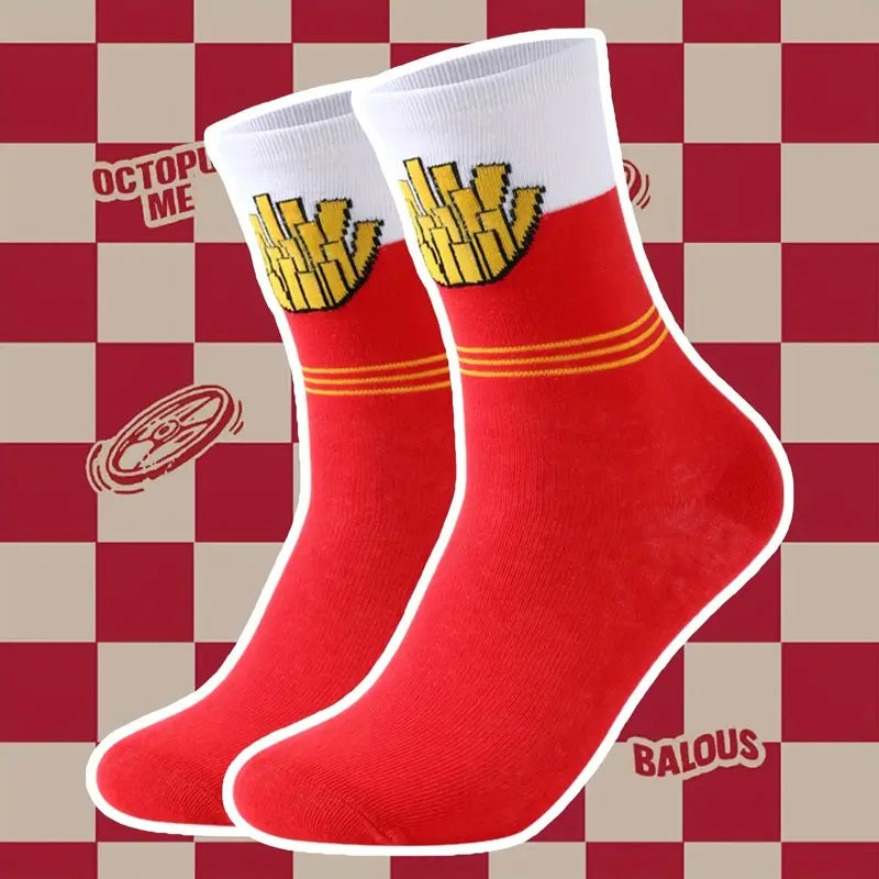 Novelty French Fries Socks