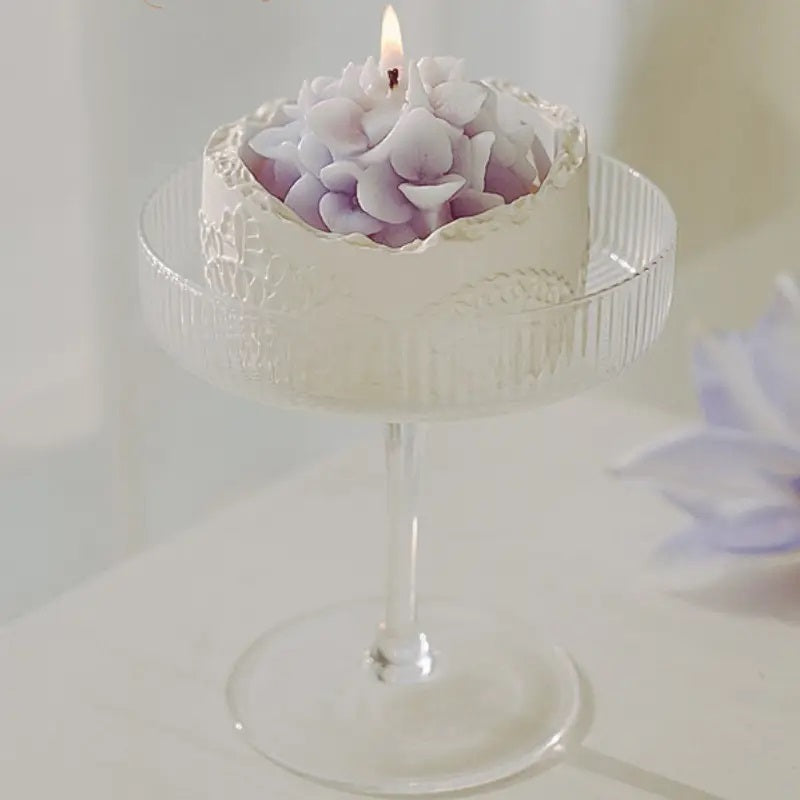 Hydrangea Cup Candle Juniper Lavender