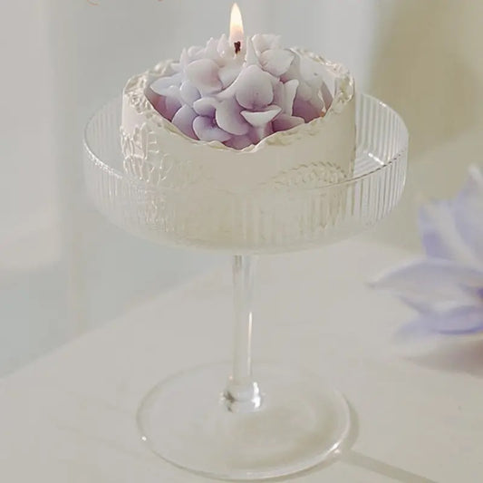 Hydrangea Cup Candle Juniper Lavender