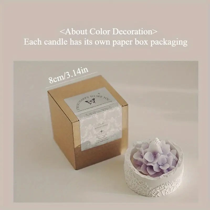 Hydrangea Cup Candle Juniper Lavender
