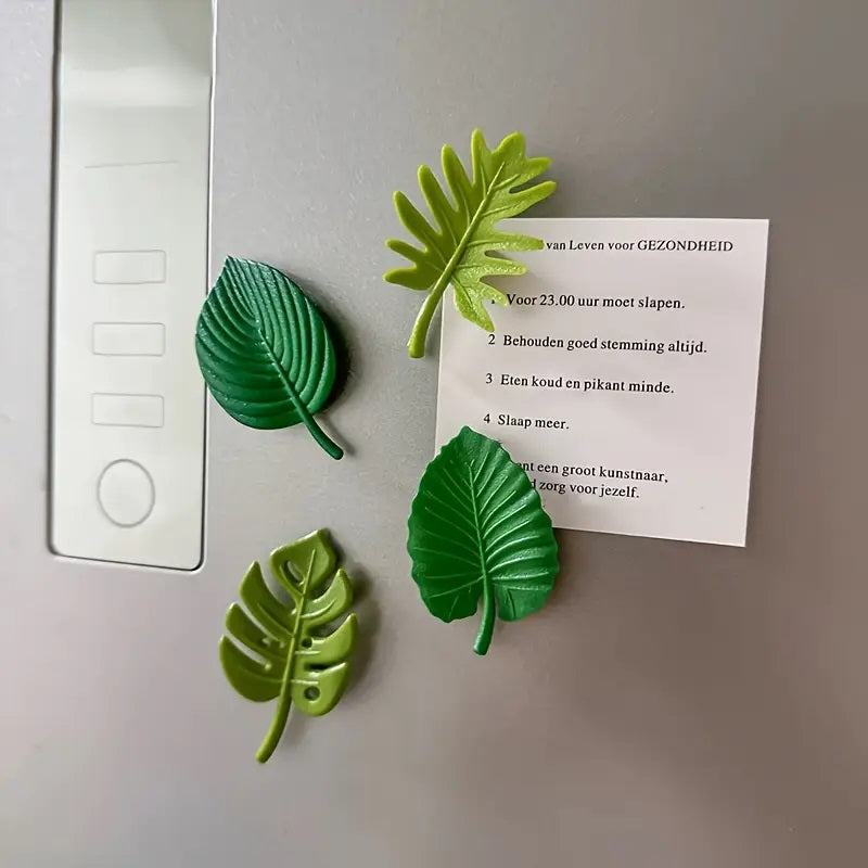 4pcs Tropical Leaf Magnets
