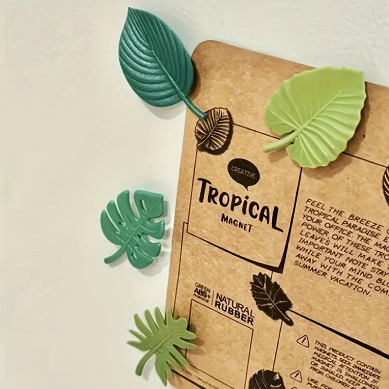4pcs Tropical Leaf Magnets