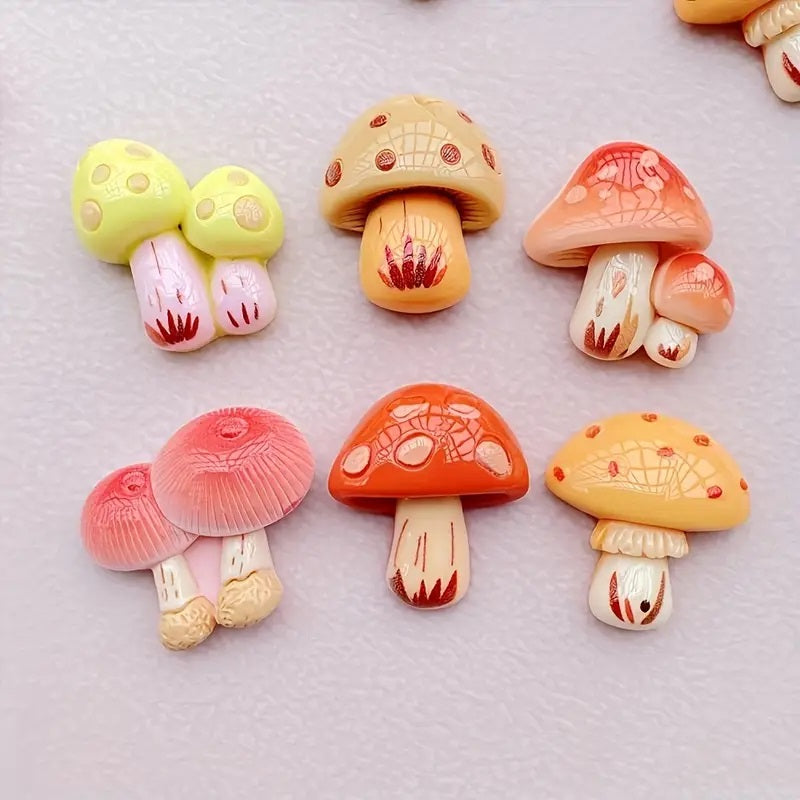 Whimsical Mushroom Resin Magnet