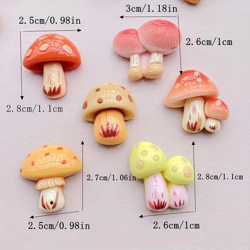 Whimsical Mushroom Resin Magnet