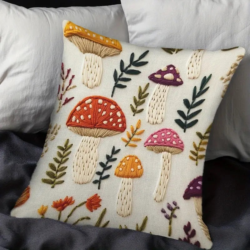1pc Mushroom Pattern Pillowcase