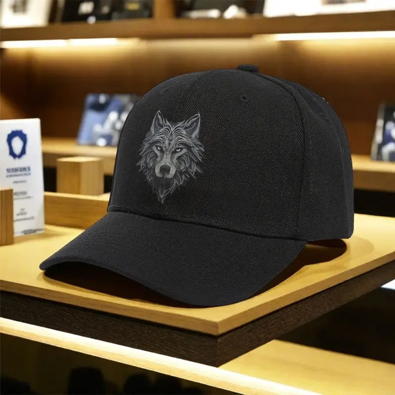 Embroidered Wolf Baseball Cap