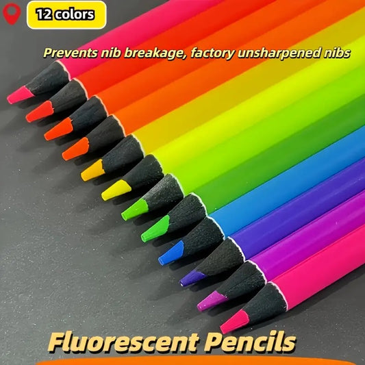 12-Pack Neon Colored Pencils