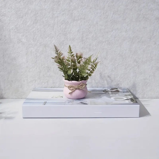 Mini Artificial Pink Series Small Potted Plant