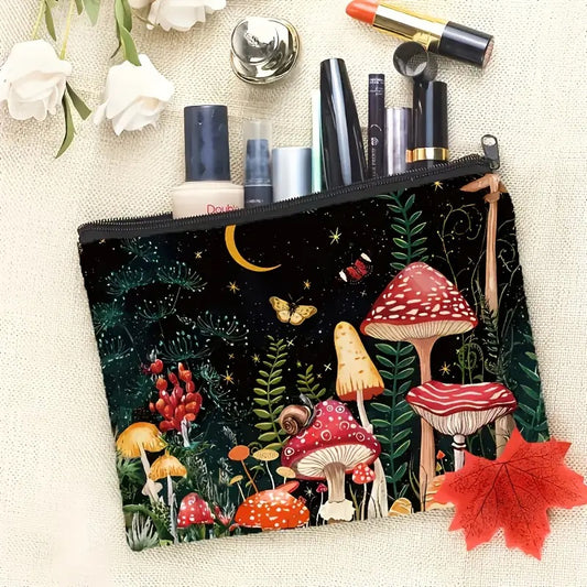 Mushroom & Little Moon Women's Cosmetic Bag
