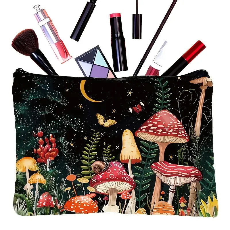 Mushroom & Little Moon Women's Cosmetic Bag