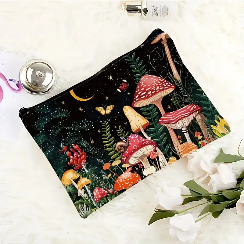 Mushroom & Little Moon Women's Cosmetic Bag