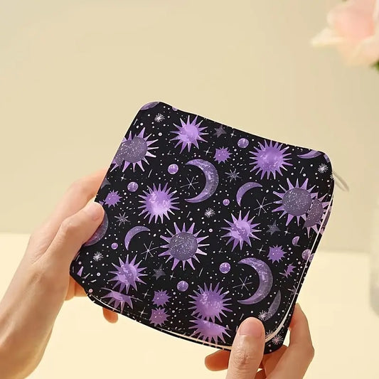 Sun and Moon Print Portable Storage Bag