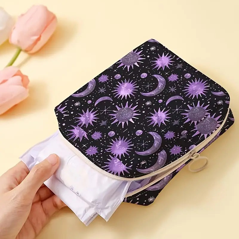 Sun and Moon Print Portable Storage Bag