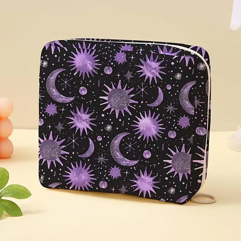 Sun and Moon Print Portable Storage Bag
