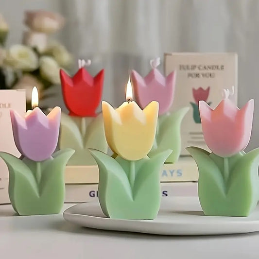 1pc Tulip-Shaped Scented Candle,