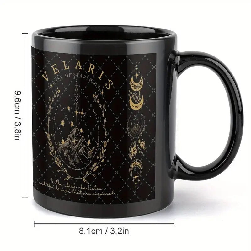 Velaris Black Ceramic Coffee Mug