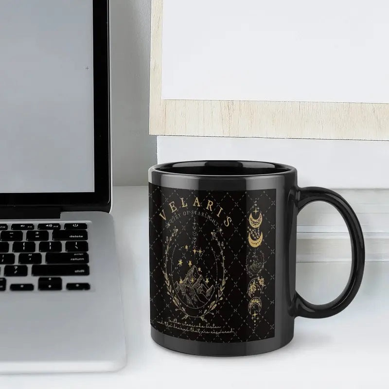 Velaris Black Ceramic Coffee Mug