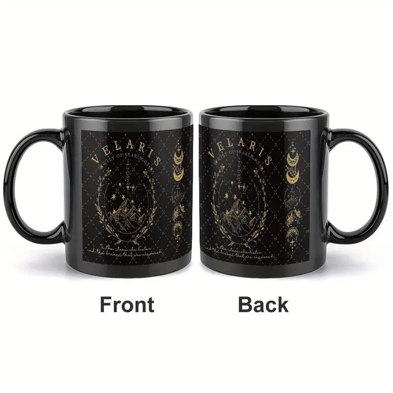 Velaris Black Ceramic Coffee Mug