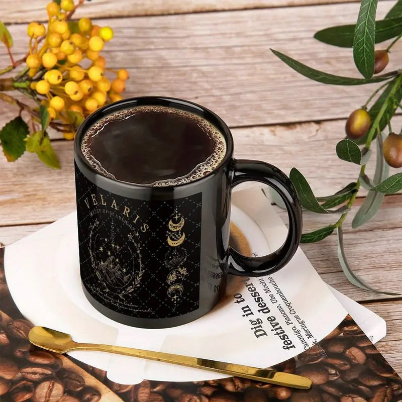 Velaris Black Ceramic Coffee Mug