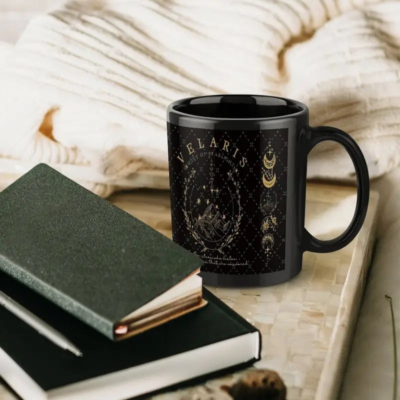 Velaris Black Ceramic Coffee Mug