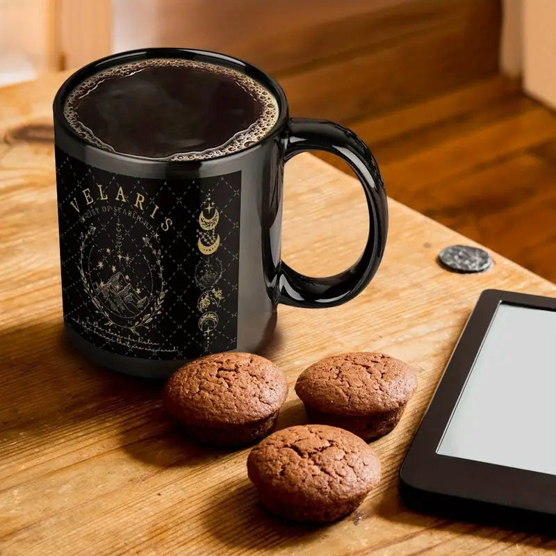 Velaris Black Ceramic Coffee Mug